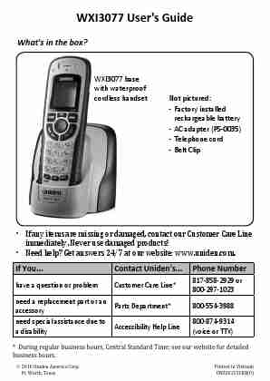 Uniden Cordless Telephone WXI3077-page_pdf